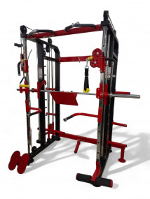 FUNCTIONAL TRAINER WITH SMITH MACHINE PLATE LOADED