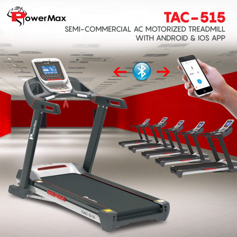 TAC-515® Semi-Commercial AC Motorized Treadmill with Android & iOS App