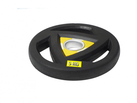 GYM24 31MM DIA HOLE VIVA RUBBER COATED PLATES 5 KG PAIR