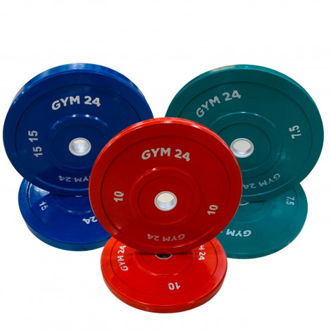 GYM24 PREMIUM BUMPER PLATES 10 KG PAIR