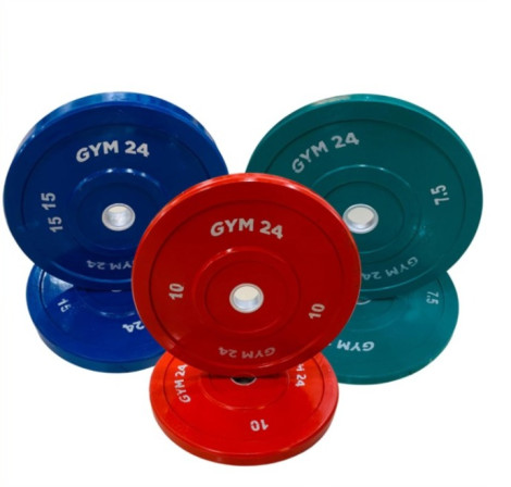 GYM24 PREMIUM BUMPER PLATES 7.5 KG PAIR